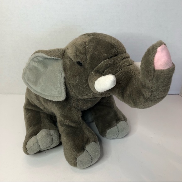 Wild Republic 14 inch Grey Elephant Realistic Stuffed Animal Plush 2012 - Picture 1 of 5